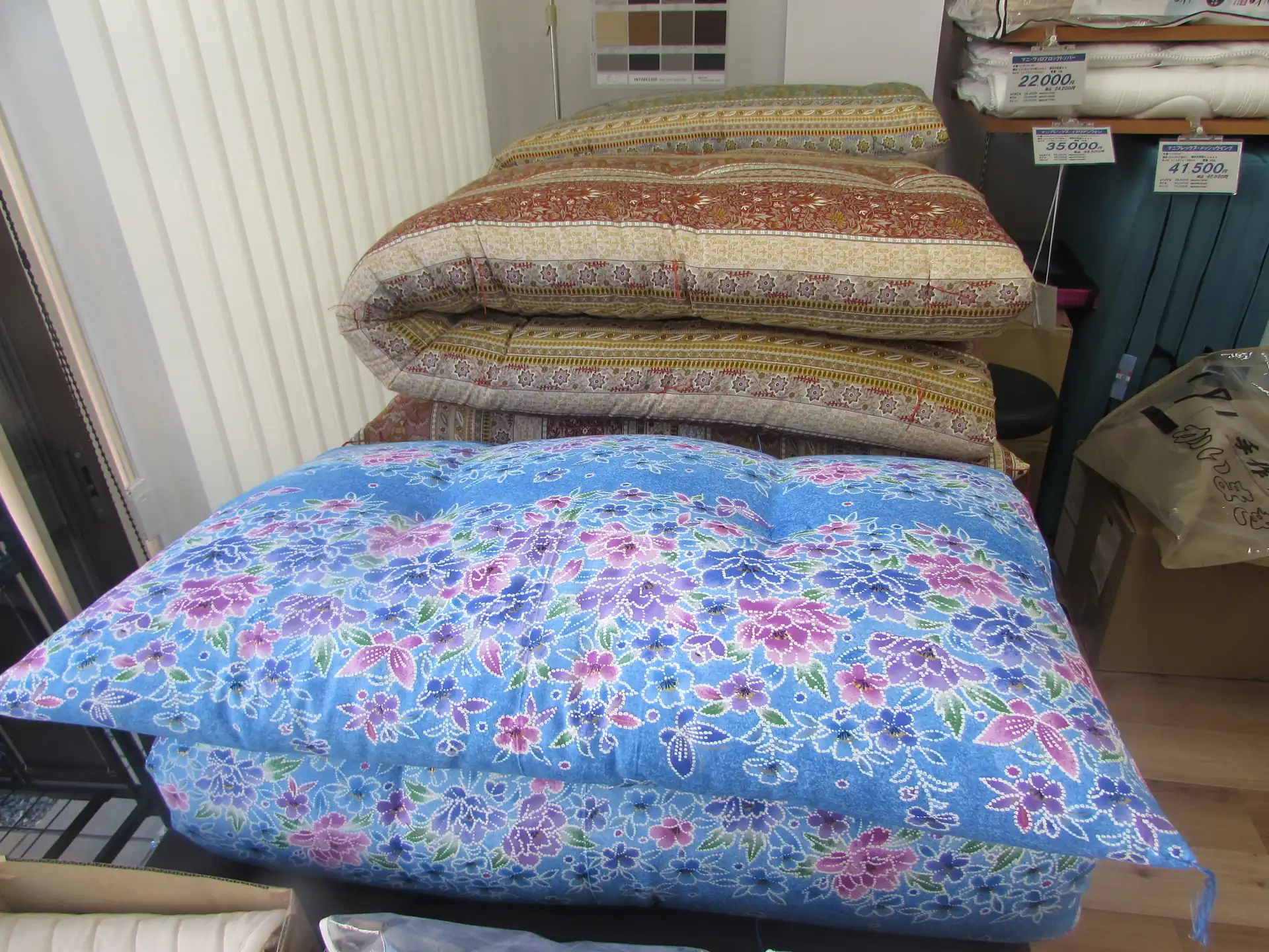 新しい綿ふとんの出来上がり