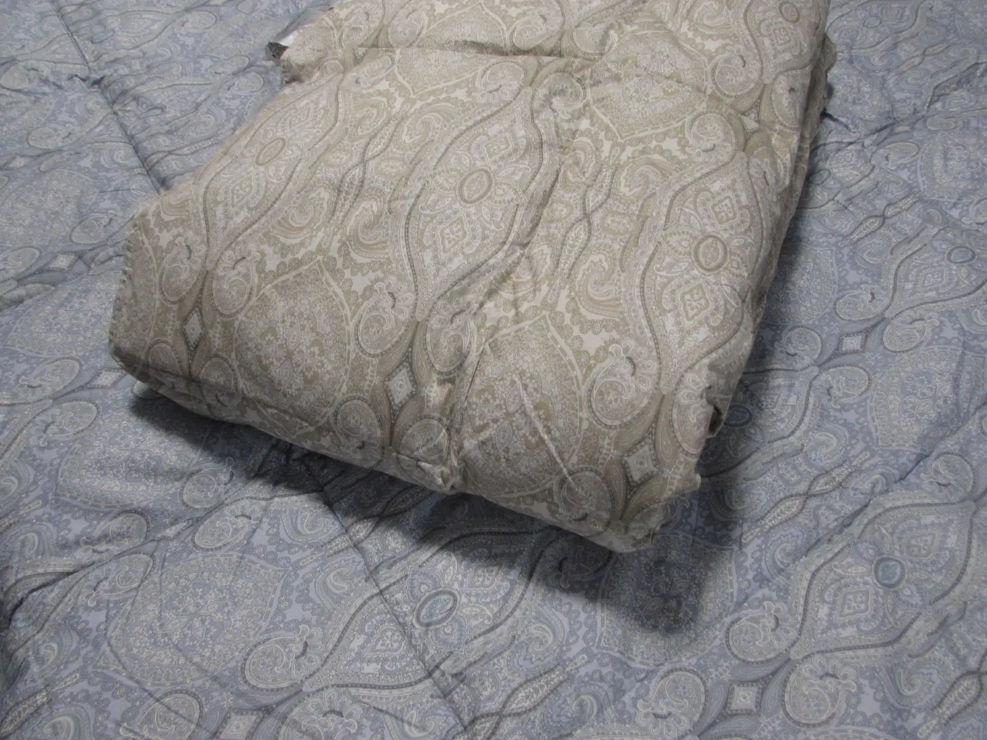 春の準備？羽毛の肌掛け