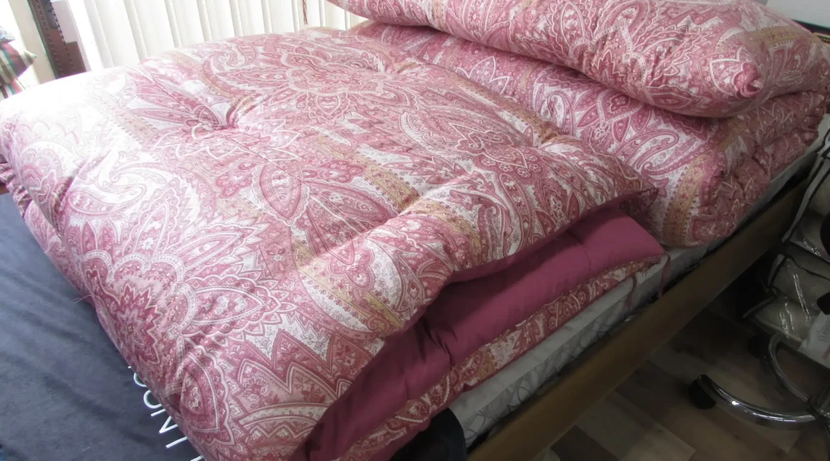 打ち直しのお布団がいっぱい