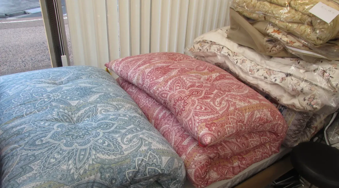 打ち直しのお布団がたくさん