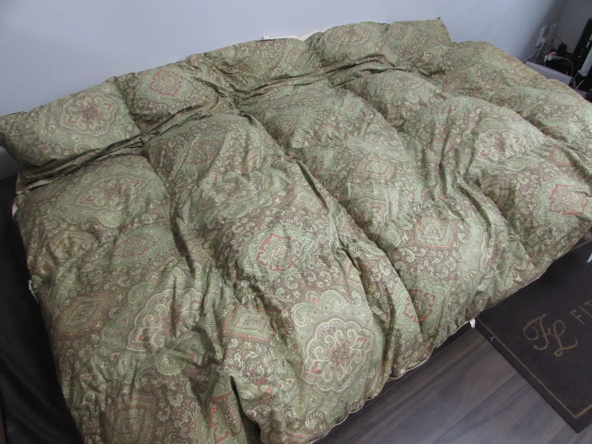 緑色系羽毛布団