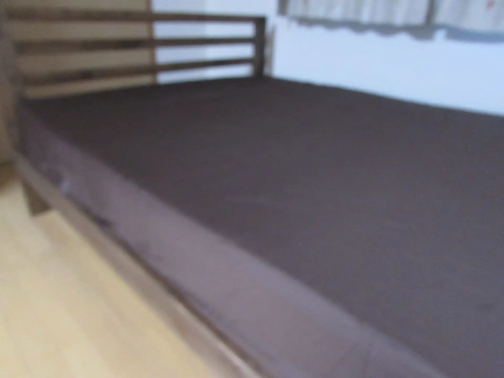 ダブルサイズベッドダークブラウン