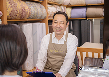 オーダーメイド羽毛布団作成-01カウンセリング